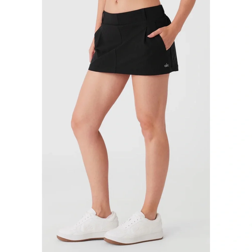 Alo Yoga Fan Club Mini Skirt Black XS